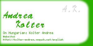 andrea kolter business card